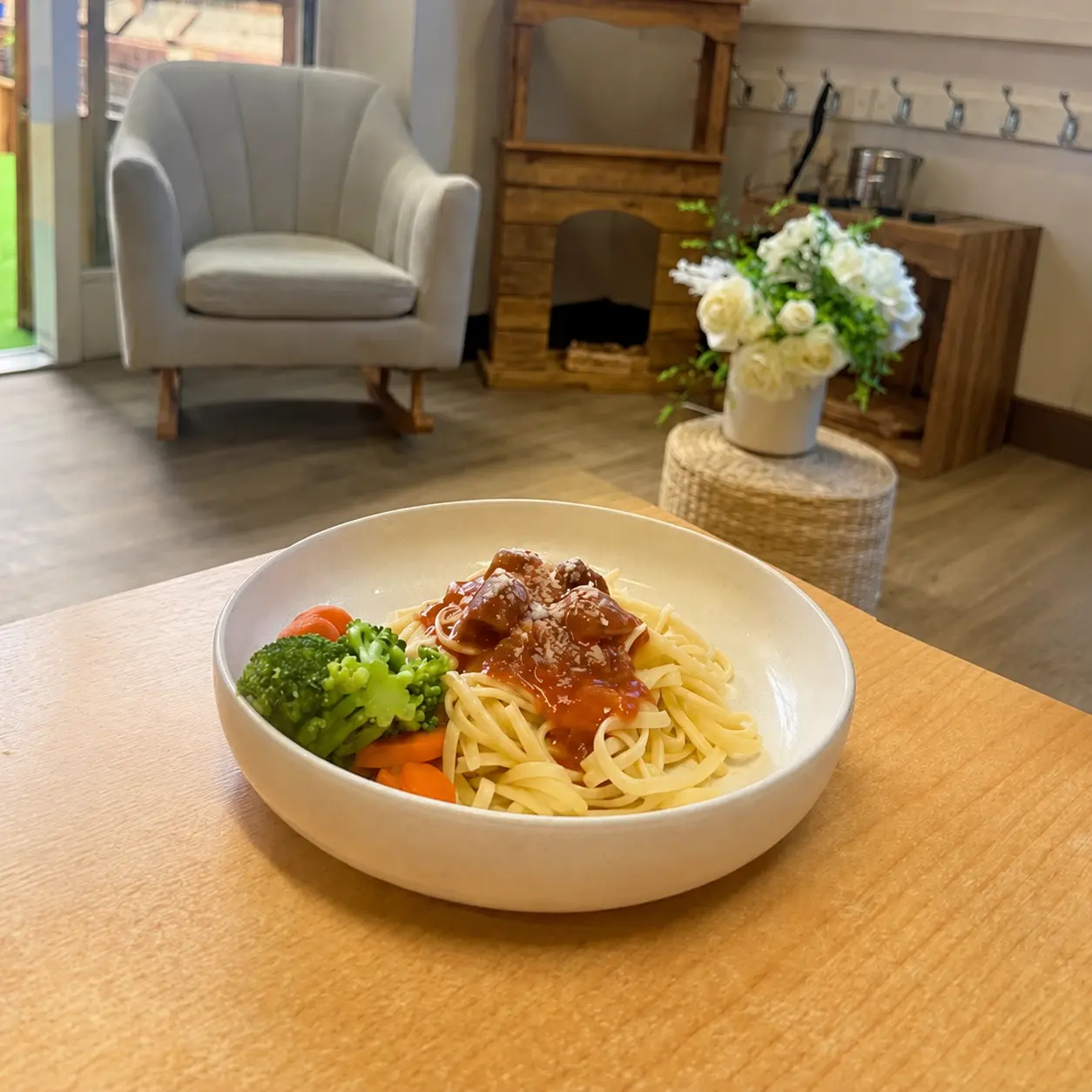Example of meal served at Tiny Tots